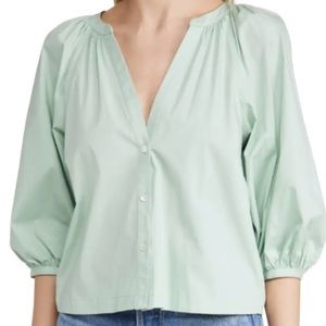 STAUD XS Dill Top on Sage Green